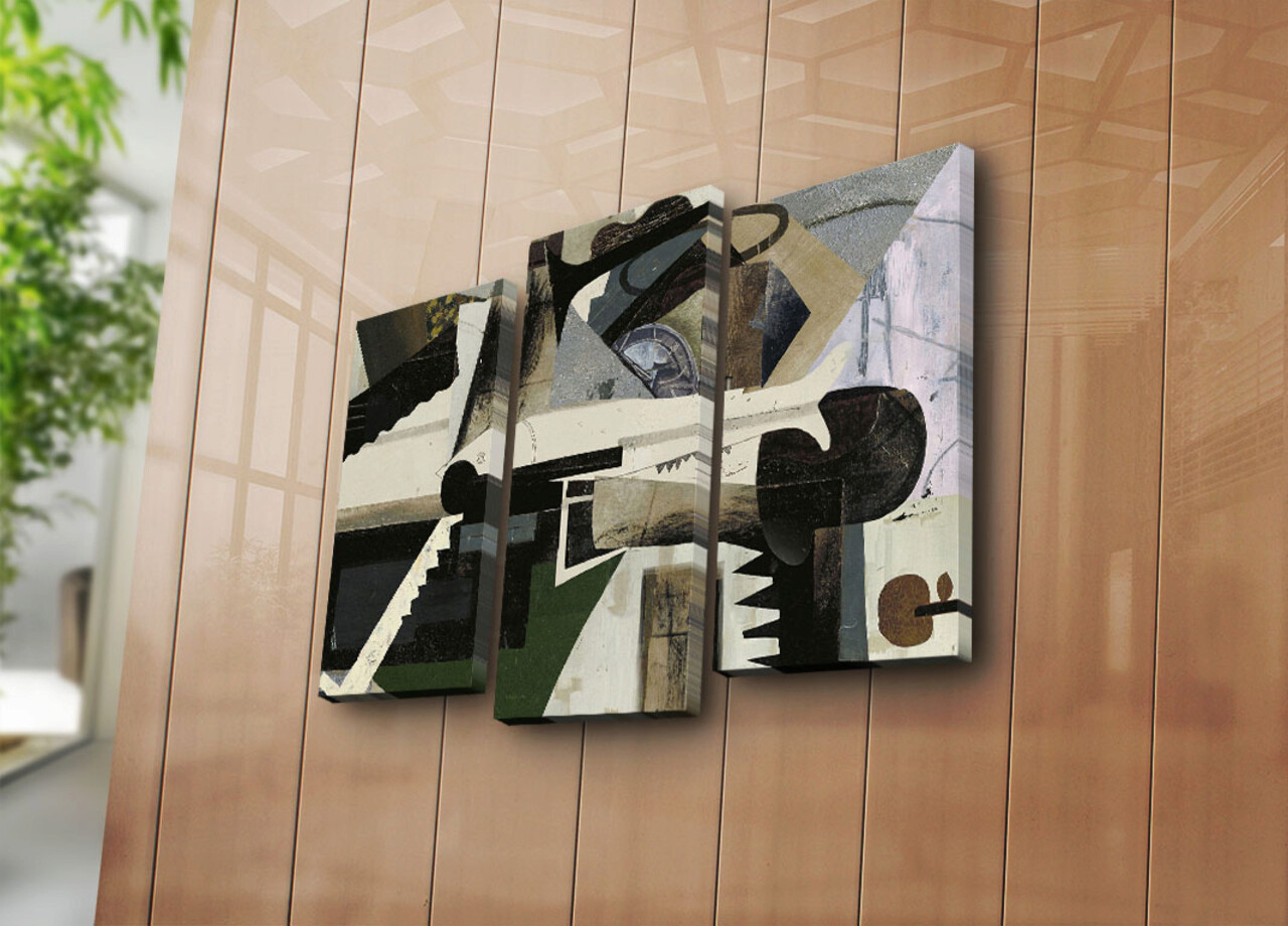 Tablou decorativ, 3PATK-86, 20 x 39 cm, 2 piese, Multicolor - imagine 5